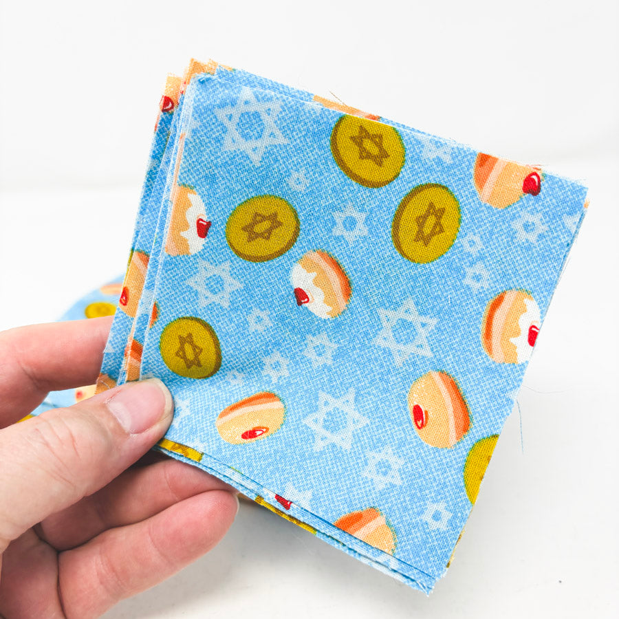 Hanukkah-Themed Holiday Print Fabric Bundle