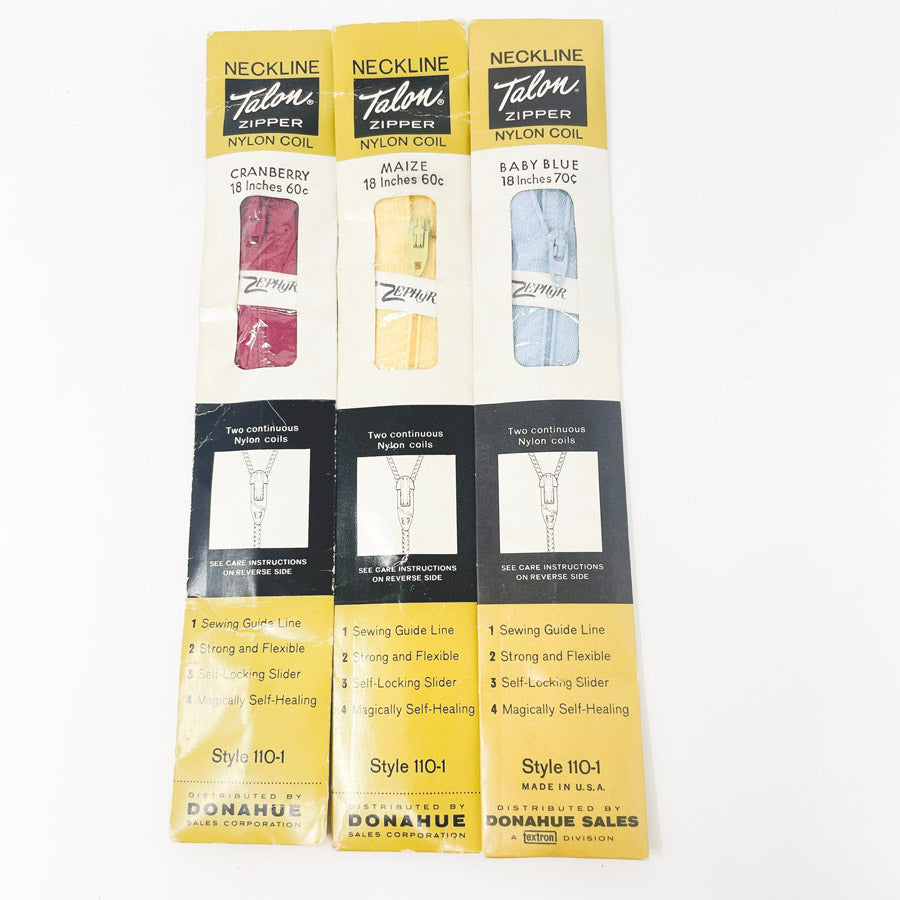 Talon 18" Nylon Coil Neckline Zipper