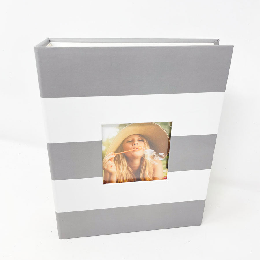 Gray Stripe Photo Album