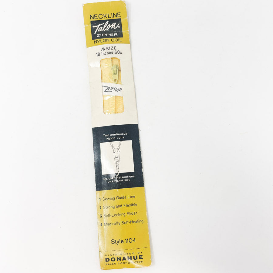 Talon 18" Nylon Coil Neckline Zipper