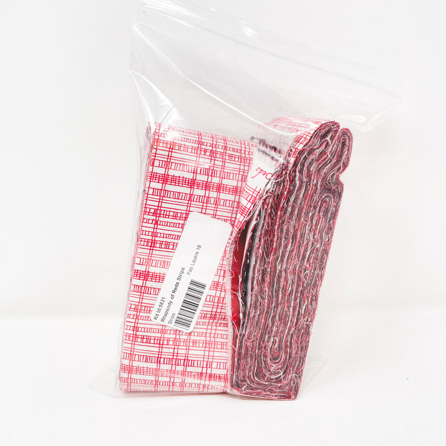 Rhapsody of Red Fabric Strips Bundle