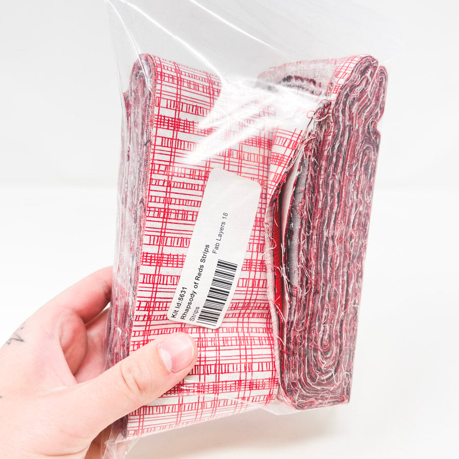 Rhapsody of Red Fabric Strips Bundle