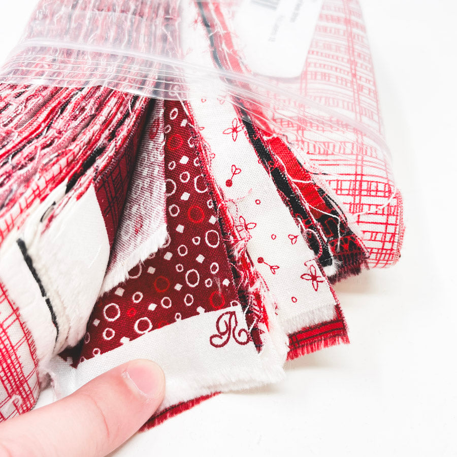 Rhapsody of Red Fabric Strips Bundle