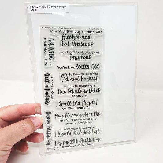 Sassy Pants Birthday - Clear Stamp by My Favorite Things
