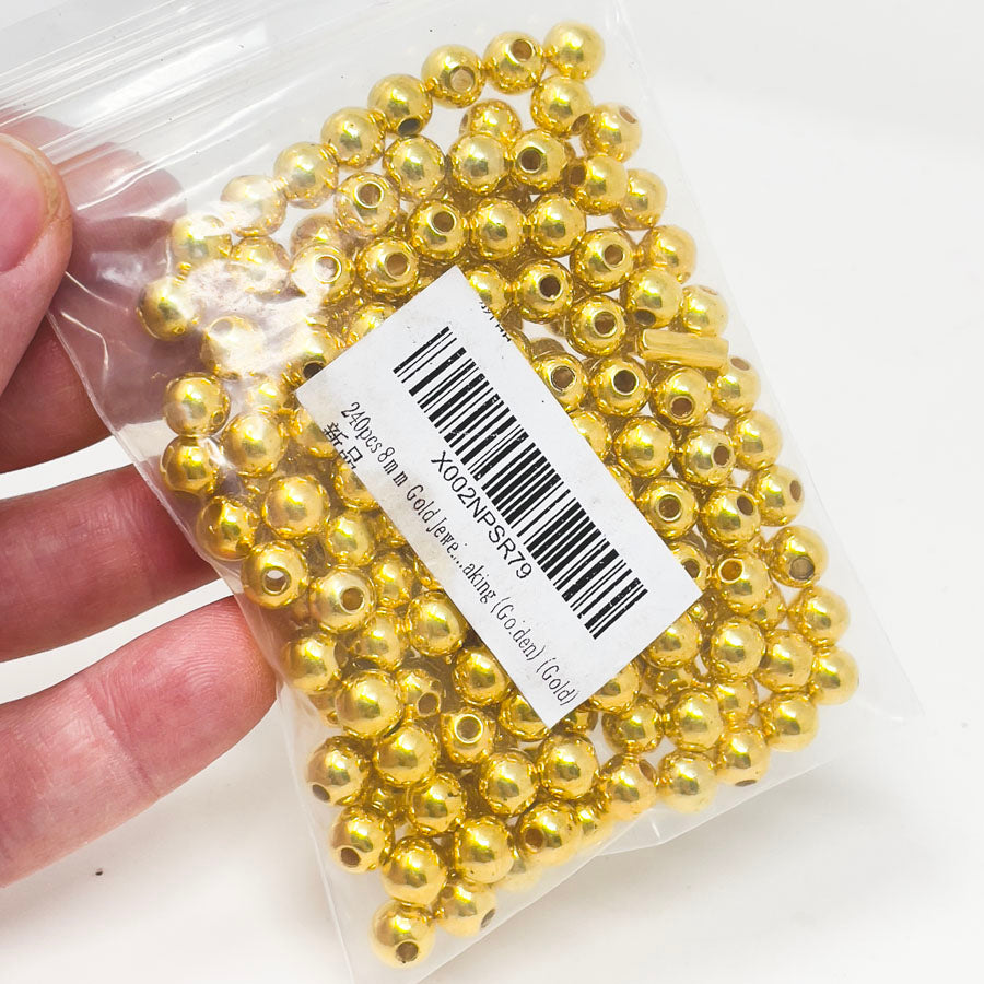 Gold Plastic Bead Pack