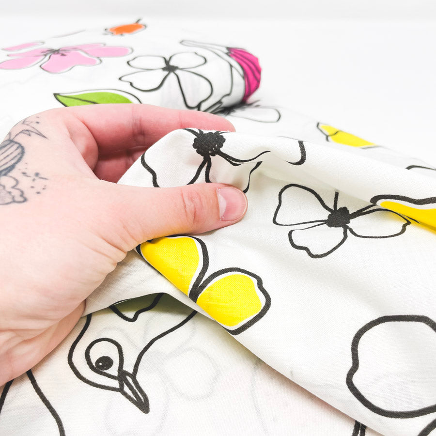 3 Yds x 60" Ikea Flora and Fauna Cotton Fabric
