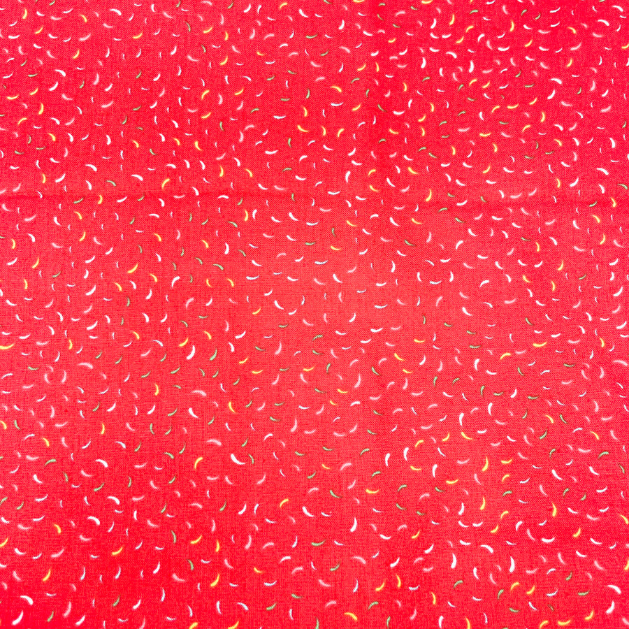 1.5 Yds x 44" Red Confetti Cotton Fabric