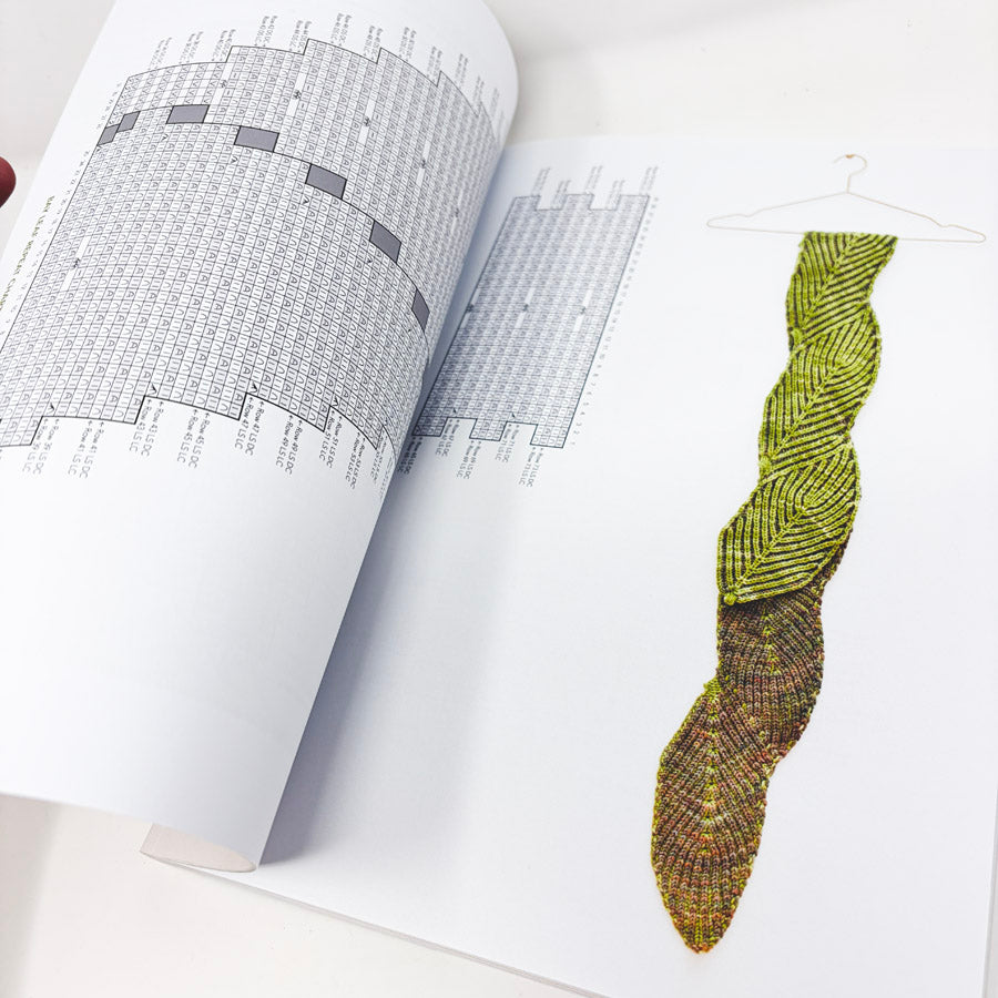 Leafy Brioche Knitted Cowls and Scarves Book by Nancy Marchant