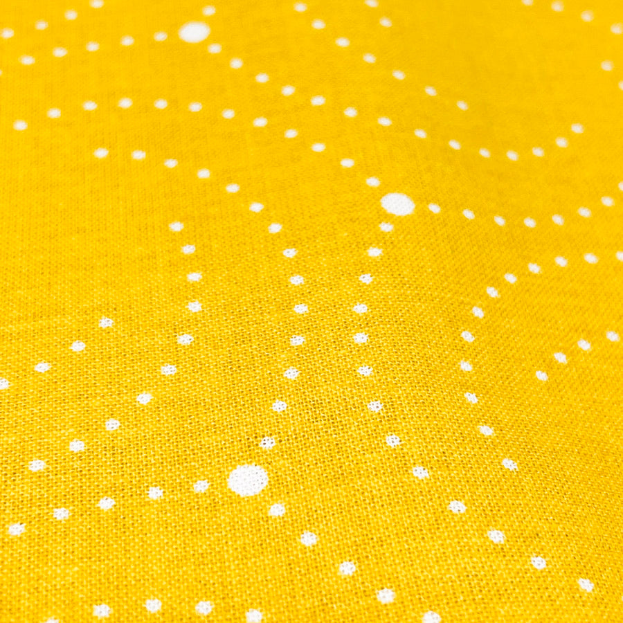 2 Yds x 44" Yellow Dots Cotton Fabric
