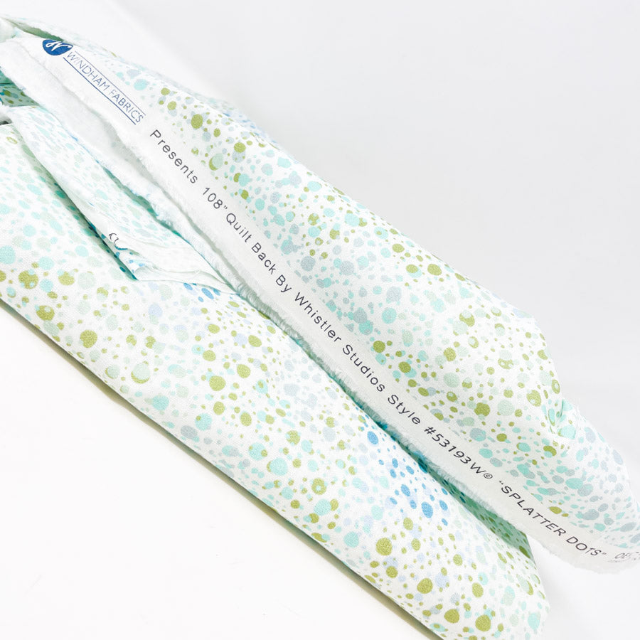2.9 Yds x 56" Splatter Dots Cotton Quilt Back by Whistler Studios
