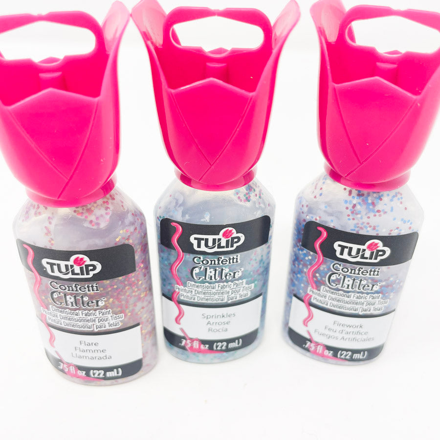 Tulip Firework Glitter Fabric Paint - Pick a Color