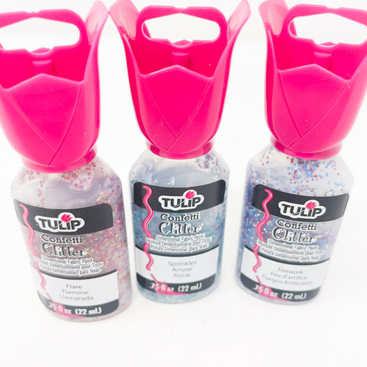 Tulip Firework Glitter Fabric Paint - Pick a Color