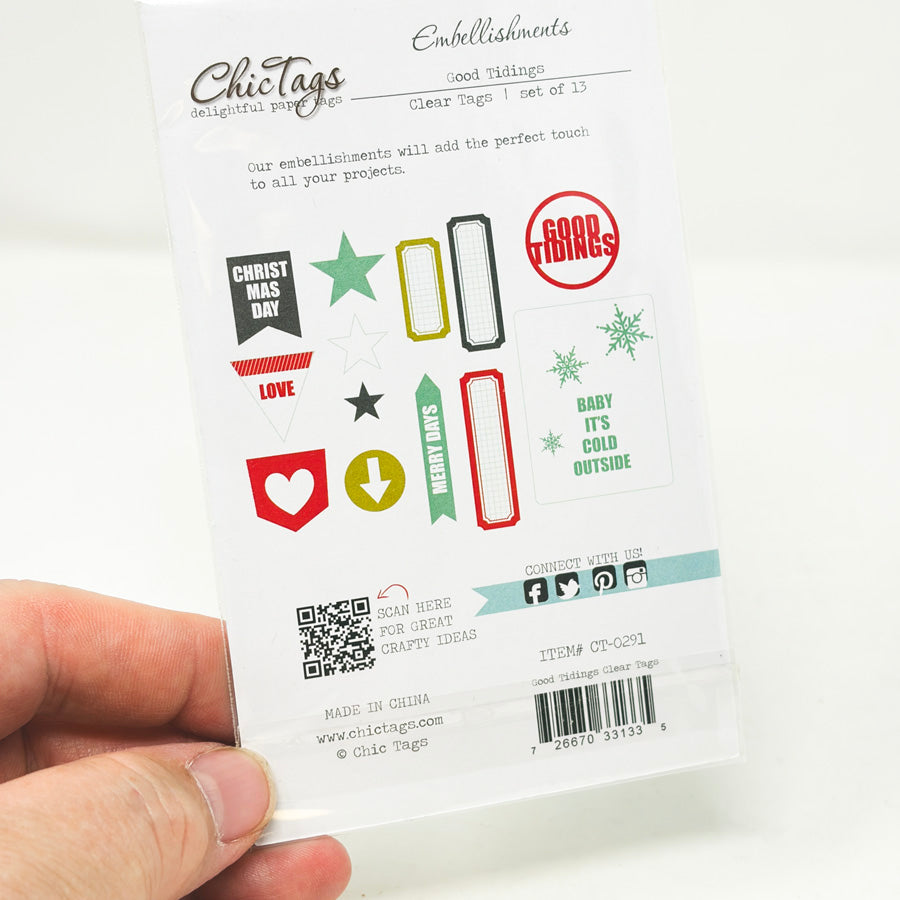 Chic Tags Embellishments – Good Tidings