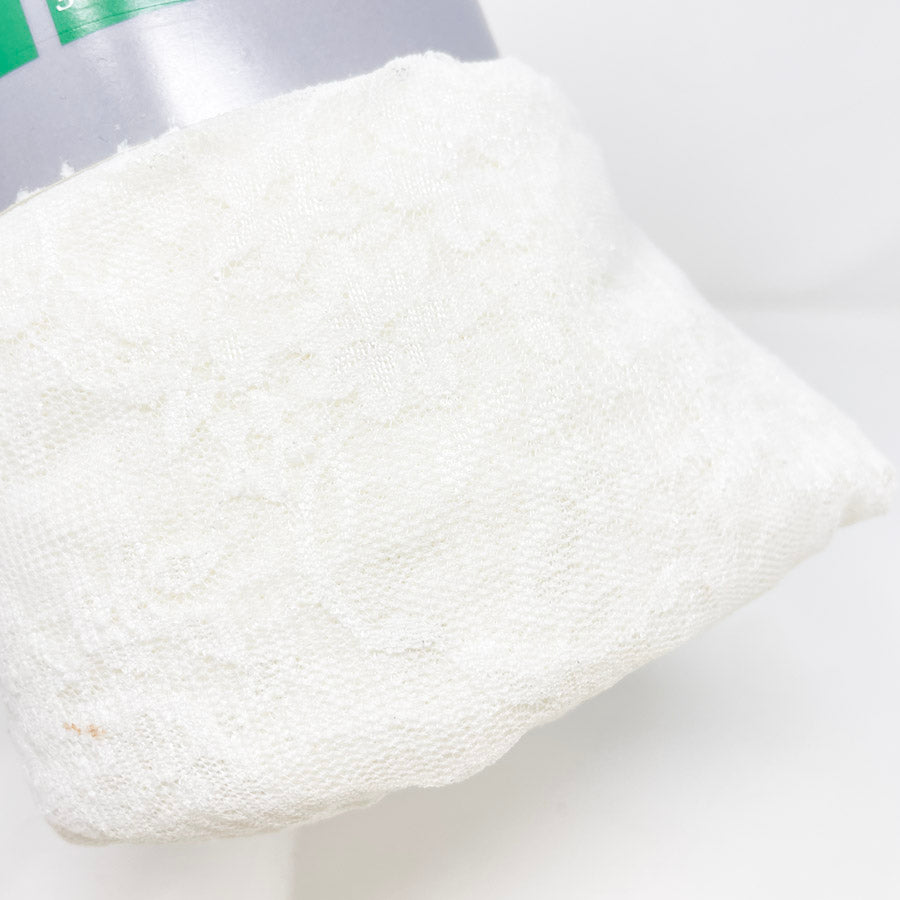 4 Yds White Polyester Lace Fabric