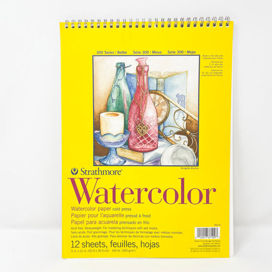 Strathmore 300 Spiral Bound Watercolor Pad 9" x 12"