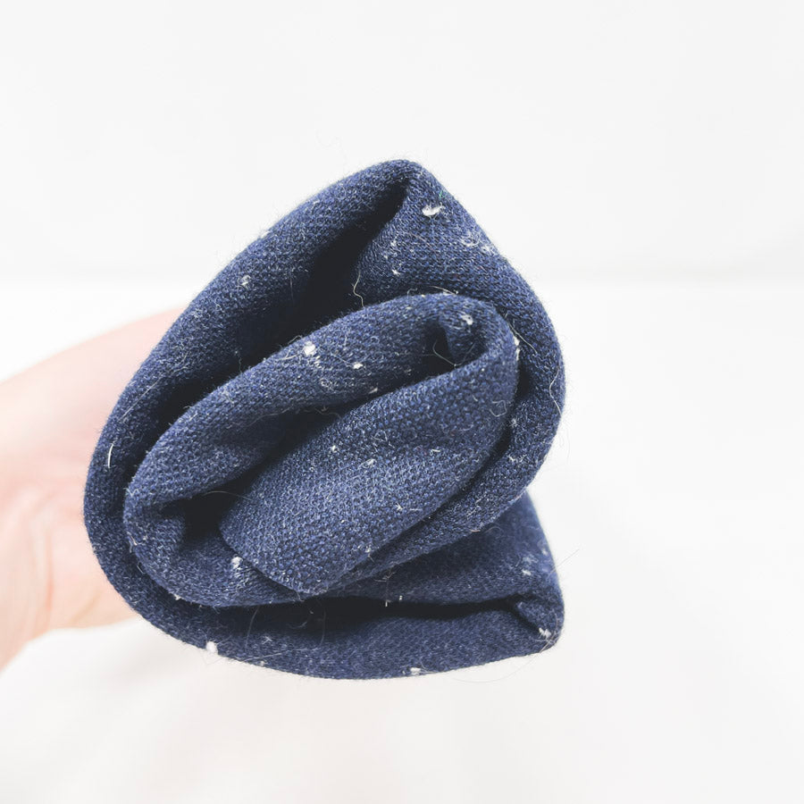 0.4 Yds Navy Flecked Jersey-like Fabric