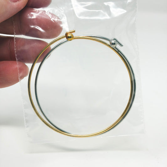 Gold and Silver Wire Bracelets