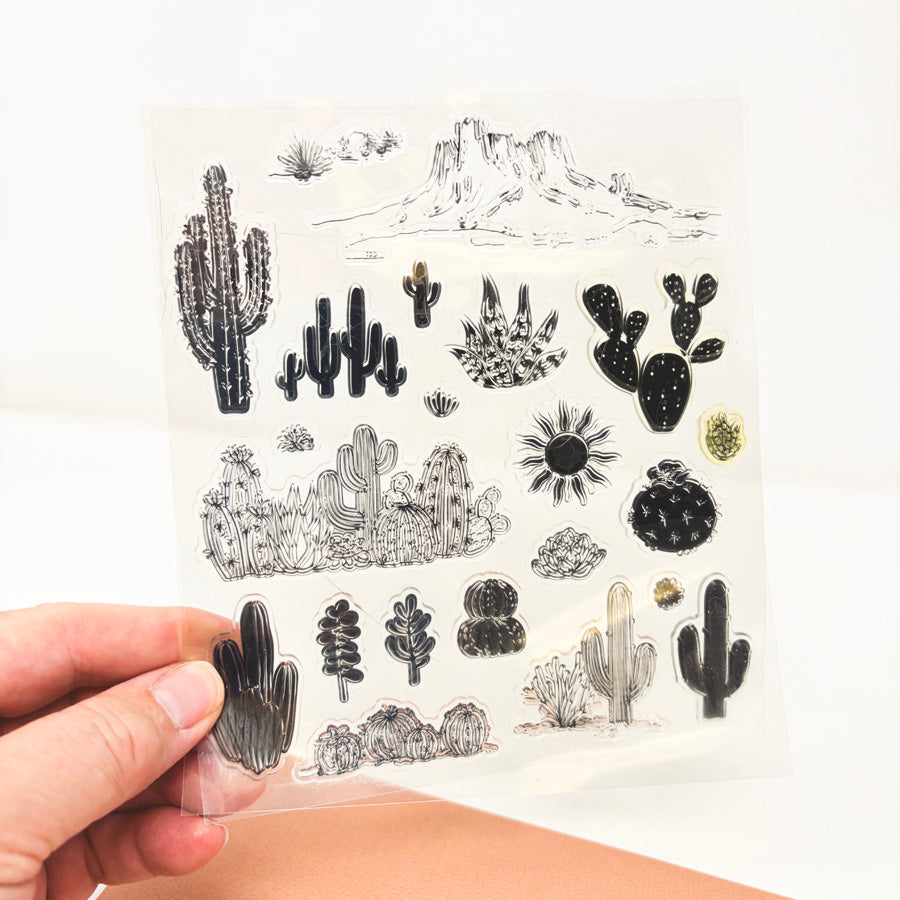 Archer and Olive Layered Lands Cling Stamps
