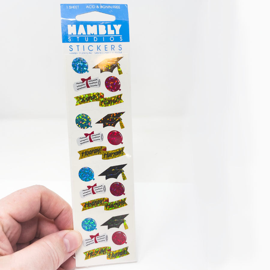 Vintage Hambly Prismatic Stickers - Mini Graduation