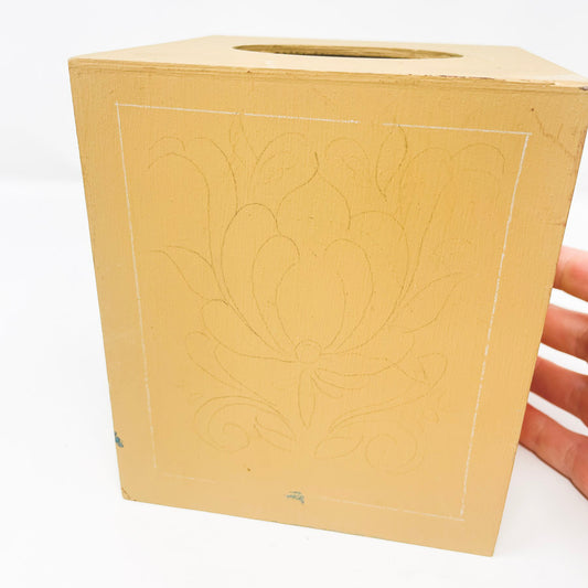 Pre-Painted Wood Tissue Box