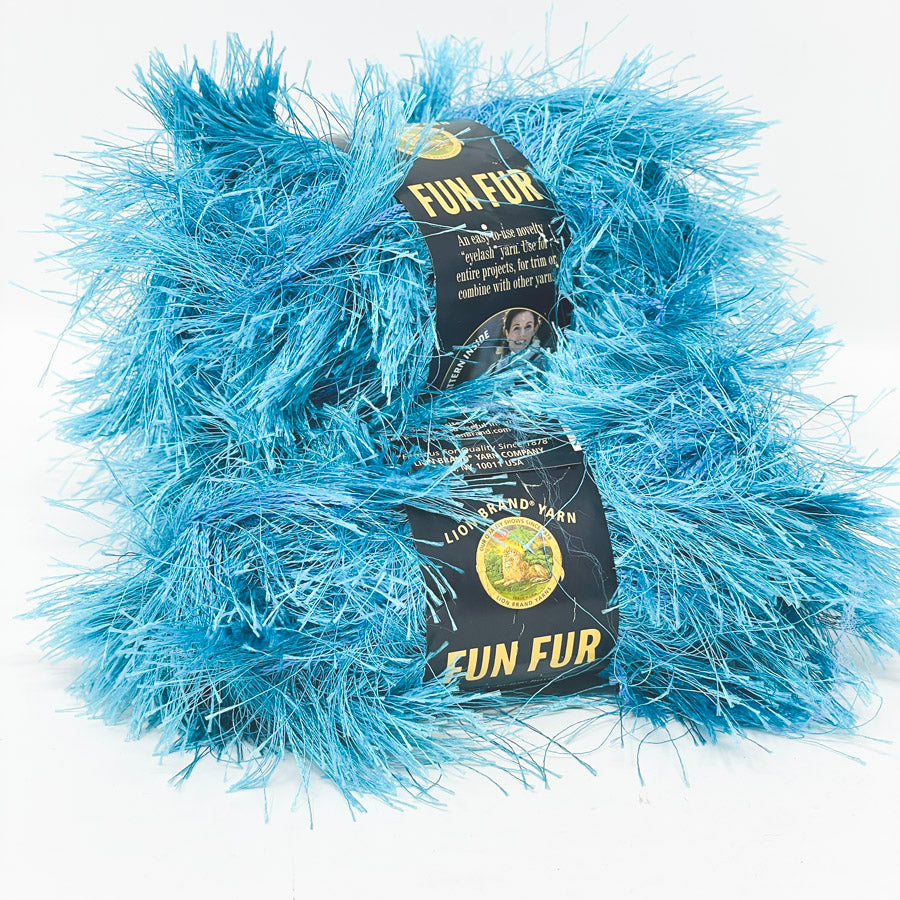 Lion Brand Yarn Fun Fur Eyelash 153 Black Lot 6674 100% Polyester 5 PLY (1  Ball)