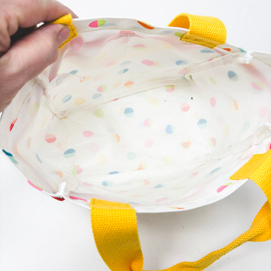 Dot Coated Fabric Mini Tote