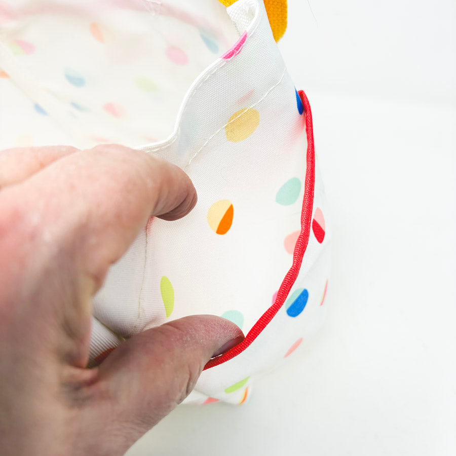Dot Coated Fabric Mini Tote