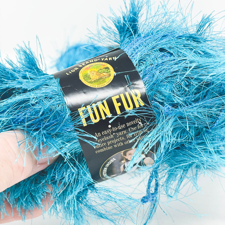 Lion Brand Fun Fur, Lion Brand Fun Fur in #1153 Black 100% …