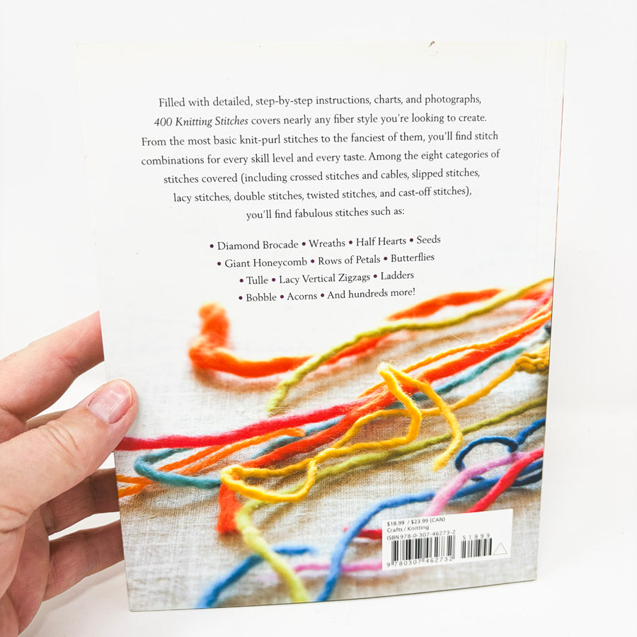 400 Knitting Stitches Book by Potter Craft