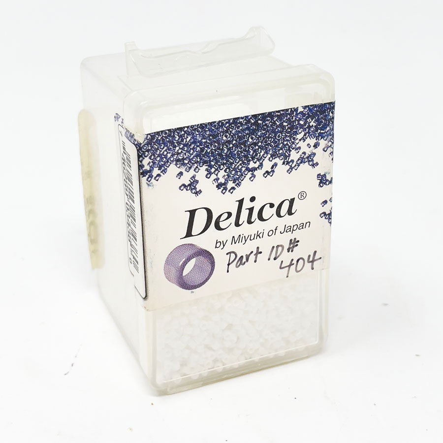 Opaque White - Delica Tube Beads by Miyuki - 60gm