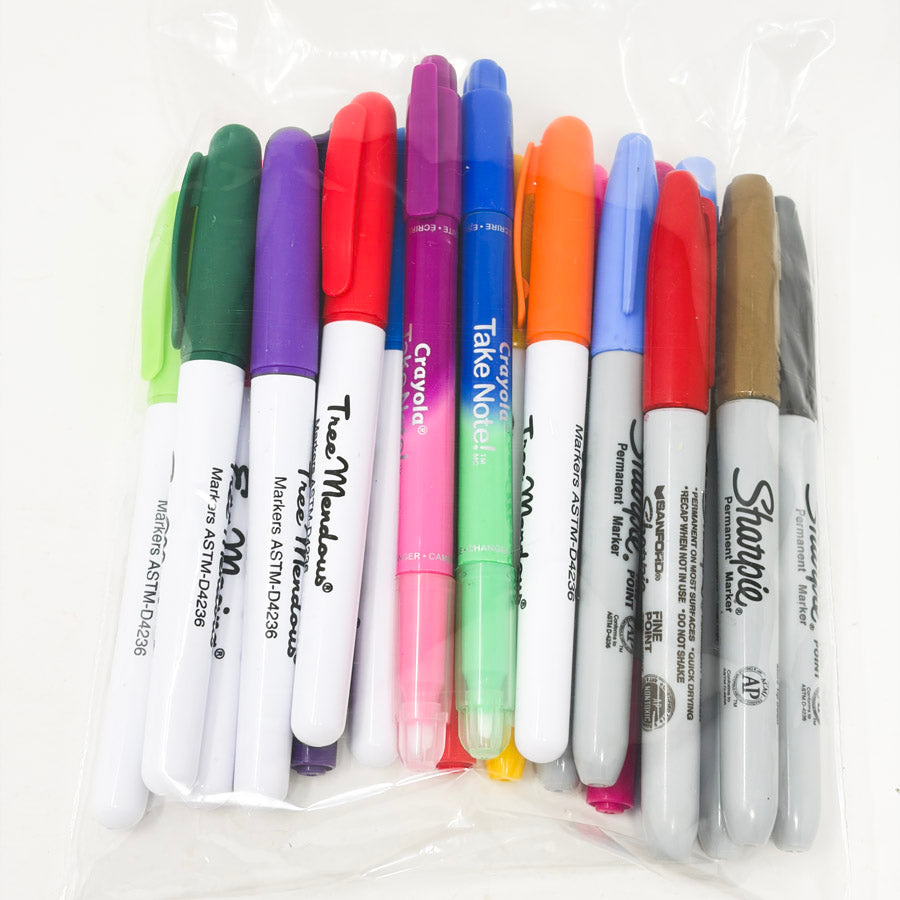 20 Asst. Sharpie & Sharpie-Style Markers
