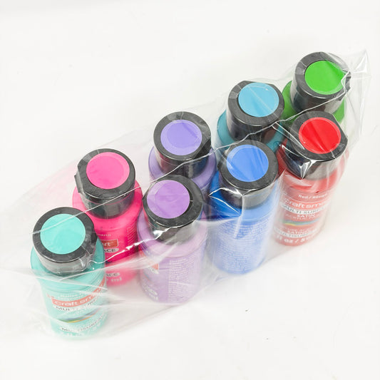 Craft Smart 2oz Multi Surface Acrylic Paint Bundle - 8 Bottles