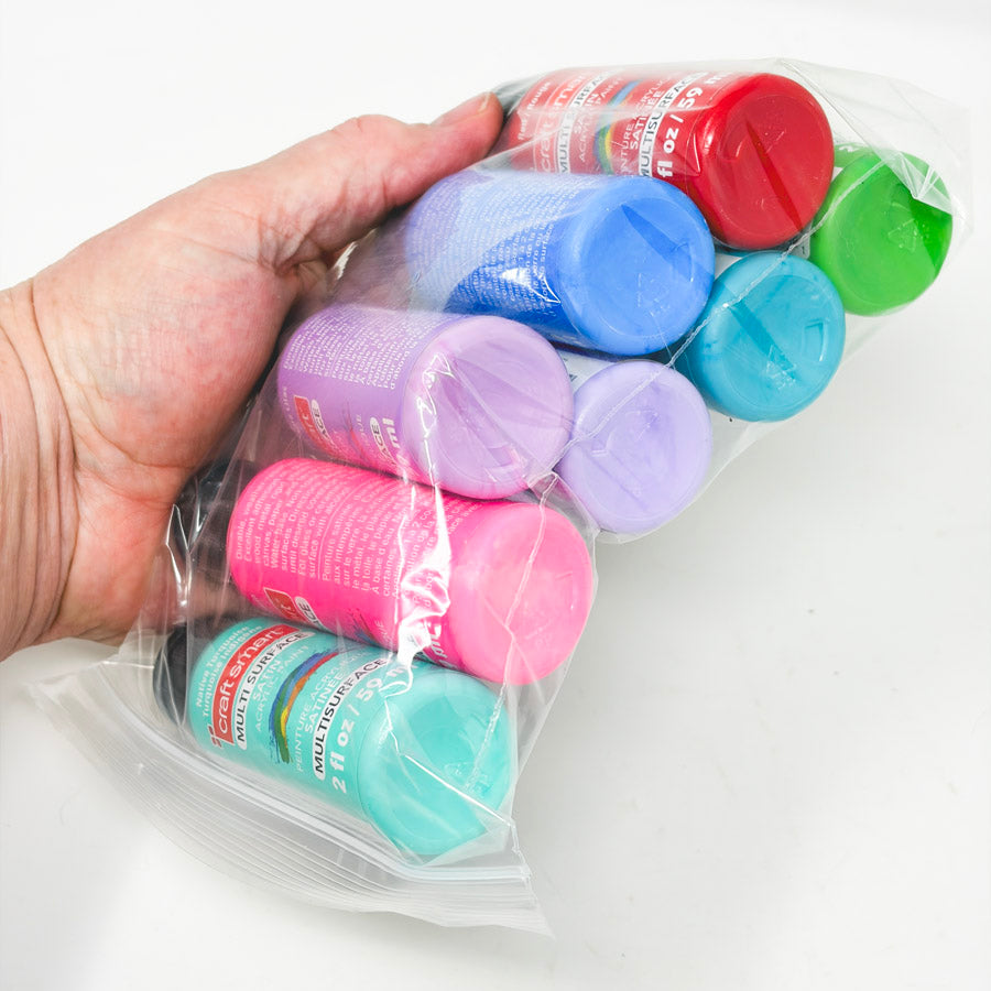 Craft Smart 2oz Multi Surface Acrylic Paint Bundle - 8 Bottles