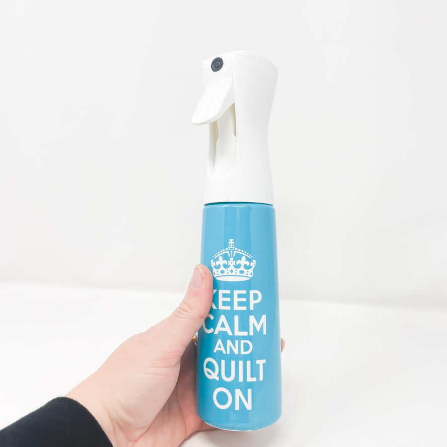 Keep Calm and Quilt On Spray Bottle