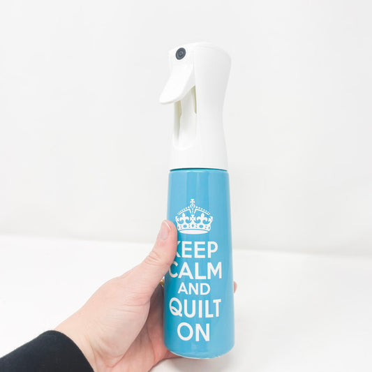Keep Calm and Quilt On Spray Bottle