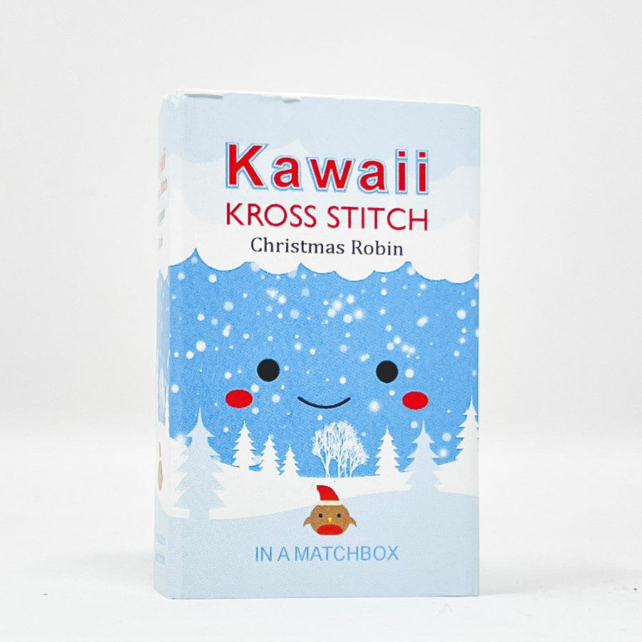 NEW // Christmas Kawaii Mini Cross Stitch Kit in a Matchbox