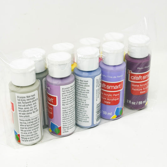 Spring Palette - Craft Smart 2oz Acrylic Paint Bundle - 9 Bottles