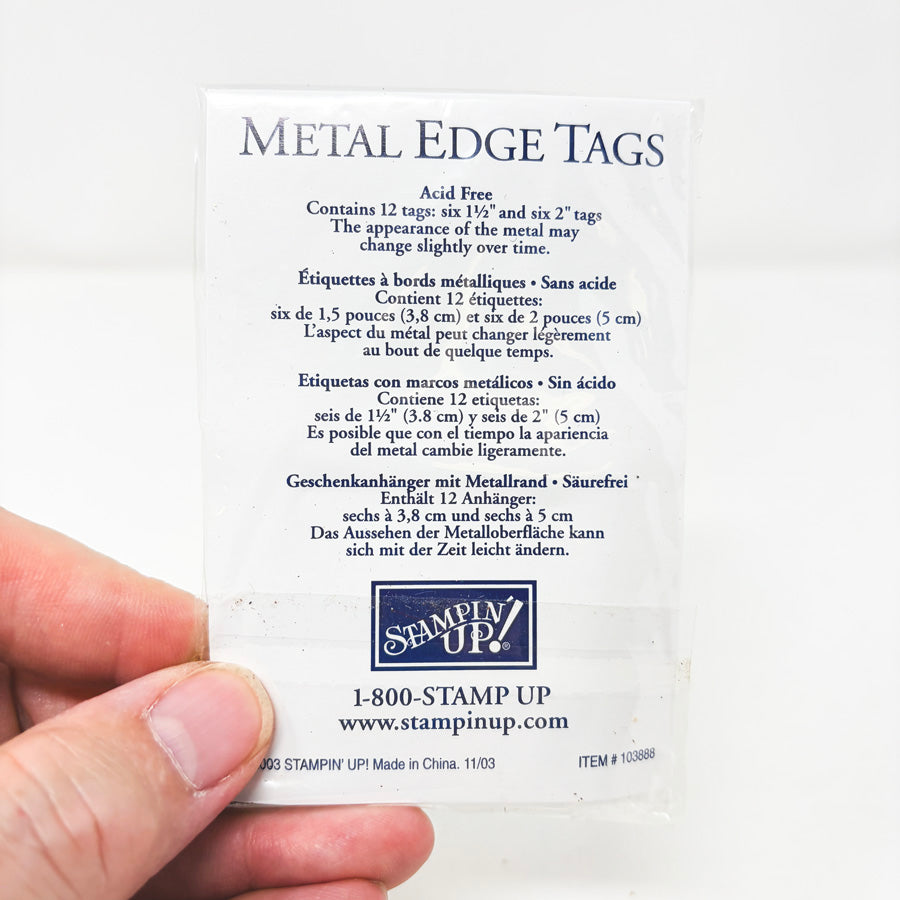 Brass Metal Edge Tags - Stampin' Up