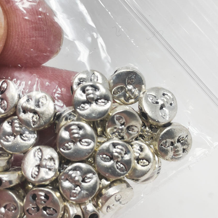 Round Face Metal Beads