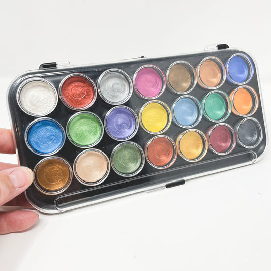 Yasutomo Pan Metallic Watercolor Set - 21 Color
