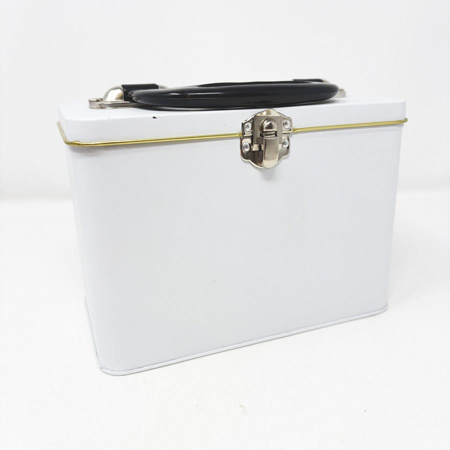 White Lunch Box Tin
