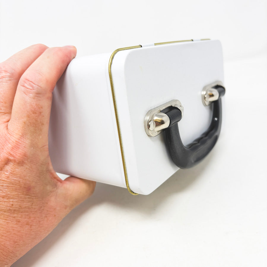 White Lunch Box Tin