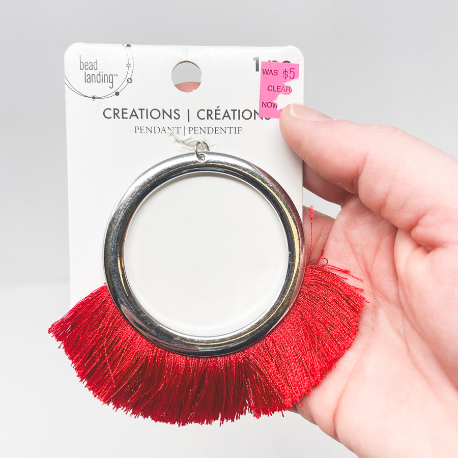 Bead Landing Large Fringed Pendant (1)