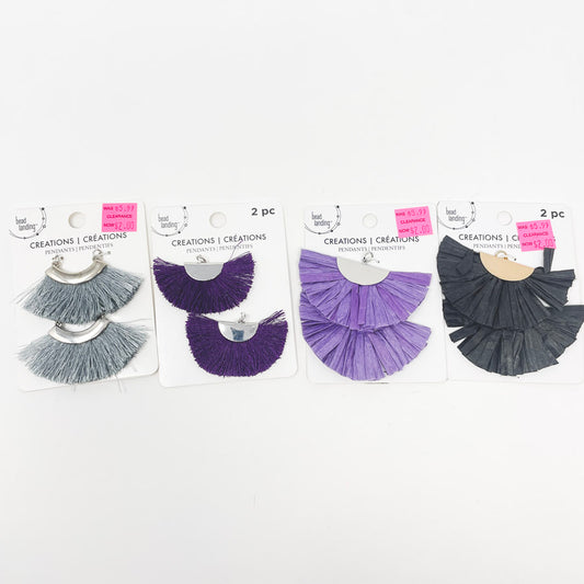 Bead Landing Small Two-Piece Fringed Pendants (1)
