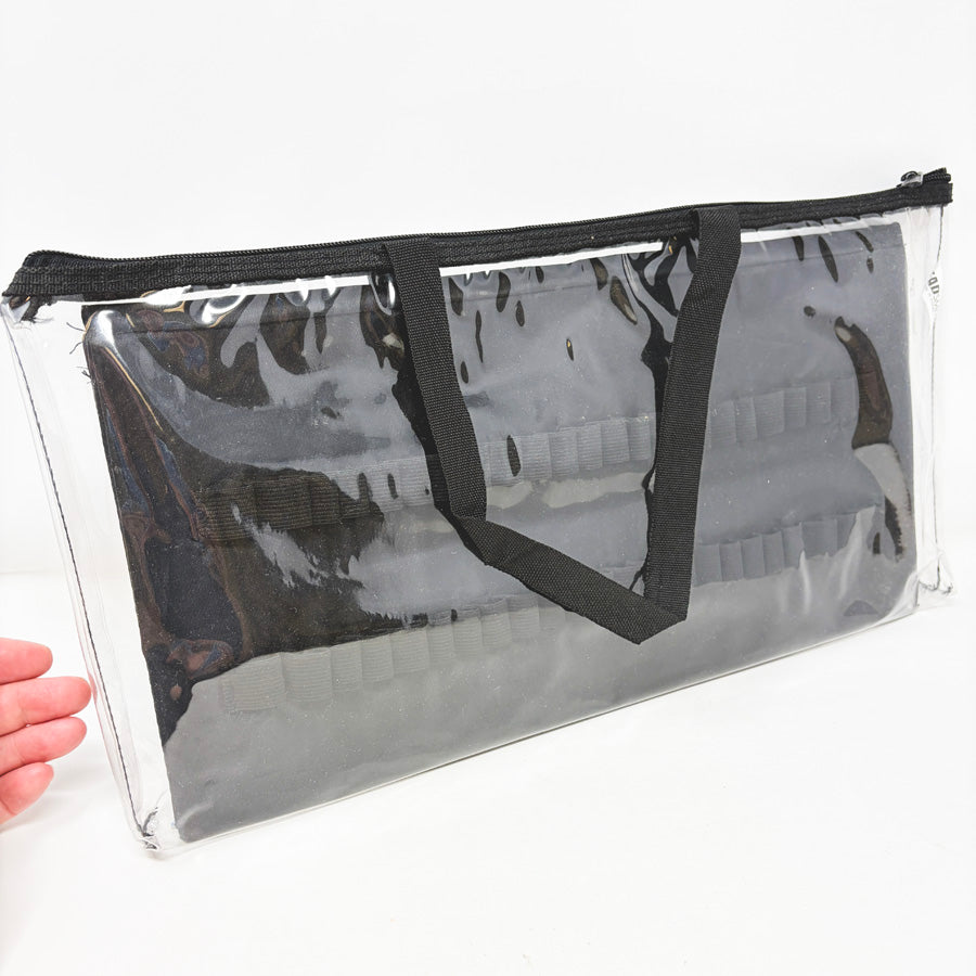 Large Brush Wallet in Clear Bag