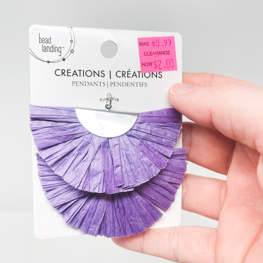 Bead Landing Small Two-Piece Fringed Pendants (1)