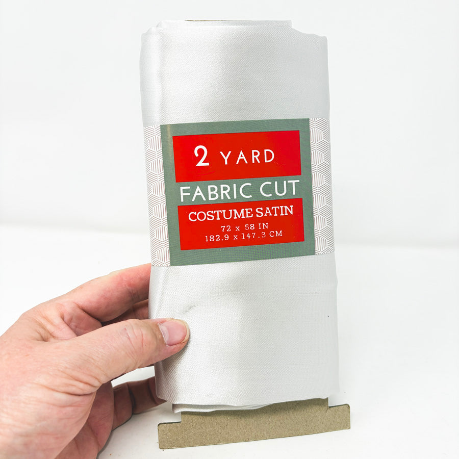 2 Yds Silver Costume Satin