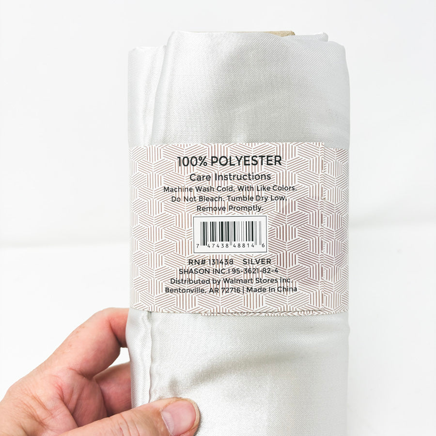 2 Yds Silver Costume Satin