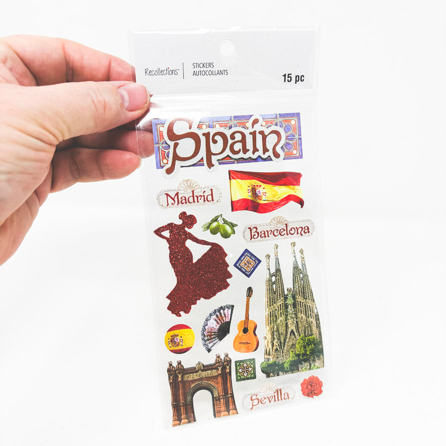 Recollections Spain Themed Dimensional Stickers