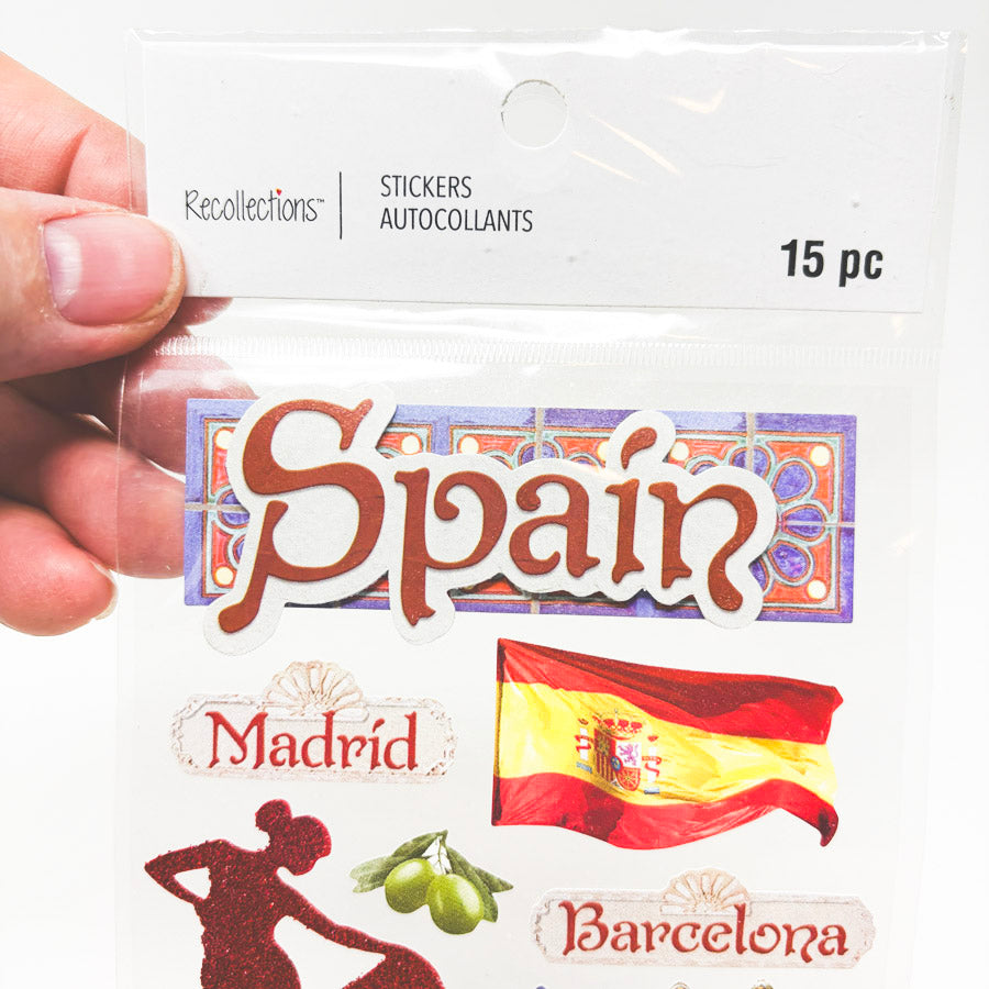 Recollections Spain Themed Dimensional Stickers